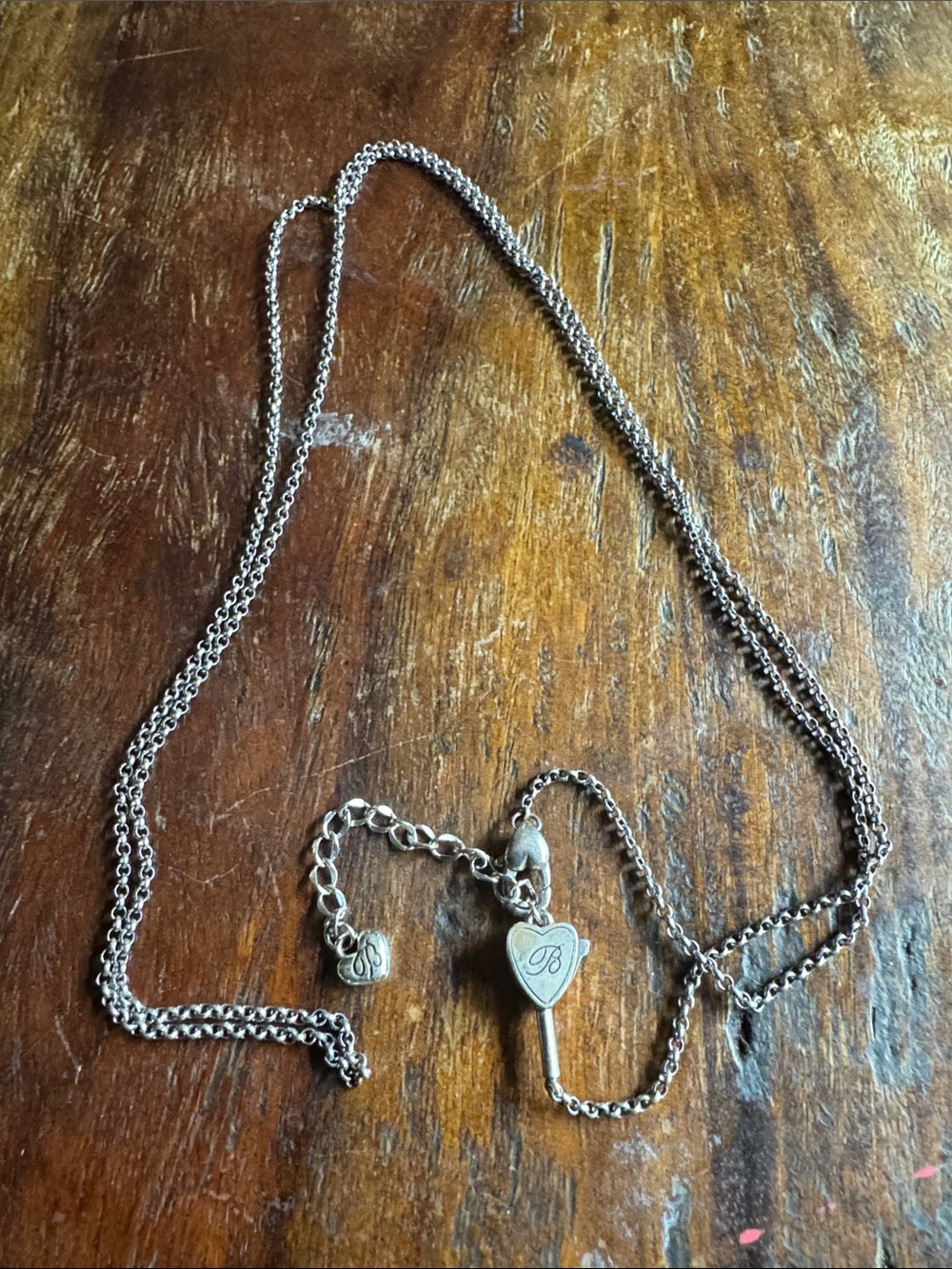 Brighton heart-shaped pendant extension and chain